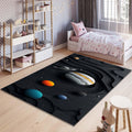 Galaxy Rug: Colorful Solar System Kids Play Mat, Non-Slip