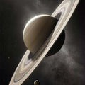 Saturn Kids Rug: Colorful Solar System Play Mat, Non-Slip