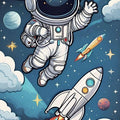 Astronaut Rug: Kids Galaxy Play Mat, Space Theme Nursery Decor