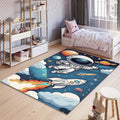 Astronaut Rug: Kids Galaxy Play Mat, Space Theme Nursery Decor