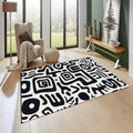 Abstract Illusion Rug: Modern Art, Boho Dorm Decor