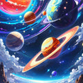 Astronaut Rug: Kids Galaxy Play Mat, Space Theme Nursery Decor