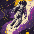 Astronaut Rug: Kids Galaxy Play Mat, Non-Slip Space Theme
