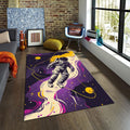 Astronaut Rug: Kids Galaxy Play Mat, Non-Slip Space Theme