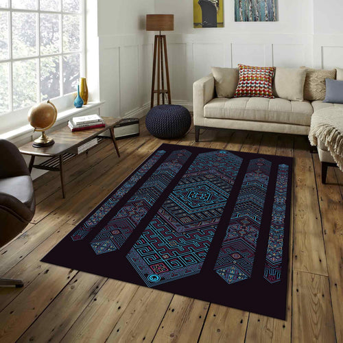 Abstract Illusion Rug: Modern Art, Boho Dorm Decor
