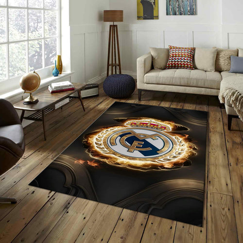 Real Madrid Rug Real Madrid Football Club Rug: Soft Velvet Gaming