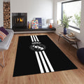 Real Madrid Rug Real Madrid Football Rug: Black & White Champions