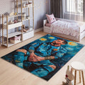 Messi Soccer Rug: Starry Night Art, Football Fan Gift