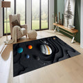 Galaxy Rug: Colorful Solar System Kids Play Mat, Non-Slip