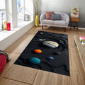 Galaxy Rug: Colorful Solar System Kids Play Mat, Non-Slip