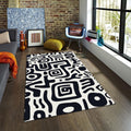Abstract Illusion Rug: Modern Art, Boho Dorm Decor