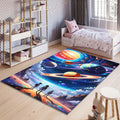 Astronaut Rug: Kids Galaxy Play Mat, Space Theme Nursery Decor