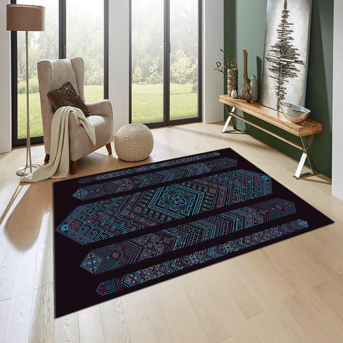 Abstract Illusion Rug: Modern Art, Boho Dorm Decor