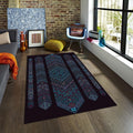 Abstract Illusion Rug: Modern Art, Boho Dorm Decor