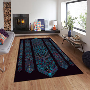Abstract Illusion Rug: Modern Art, Boho Dorm Decor