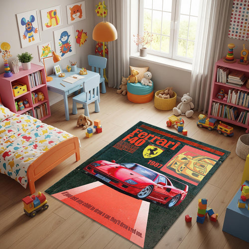Ferrari F40 Rug, Living Room Rug