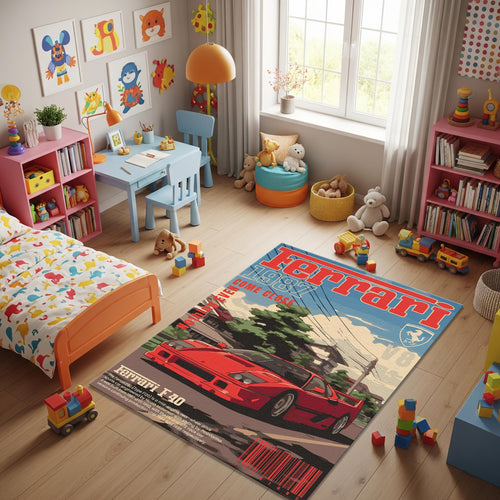 Ferrari F40 Rug, Living Room Rug