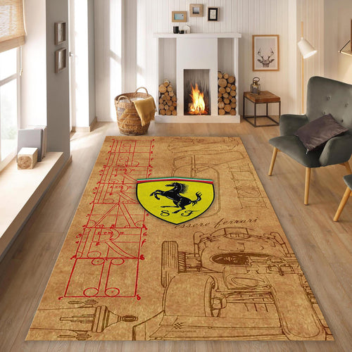 Ferrari Rug Living Room Rug 5x7 Area Rug For Living Room Modern