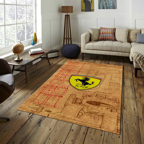 Ferrari Rug Living Room Rug 5x7 Area Rug For Living Room Modern
