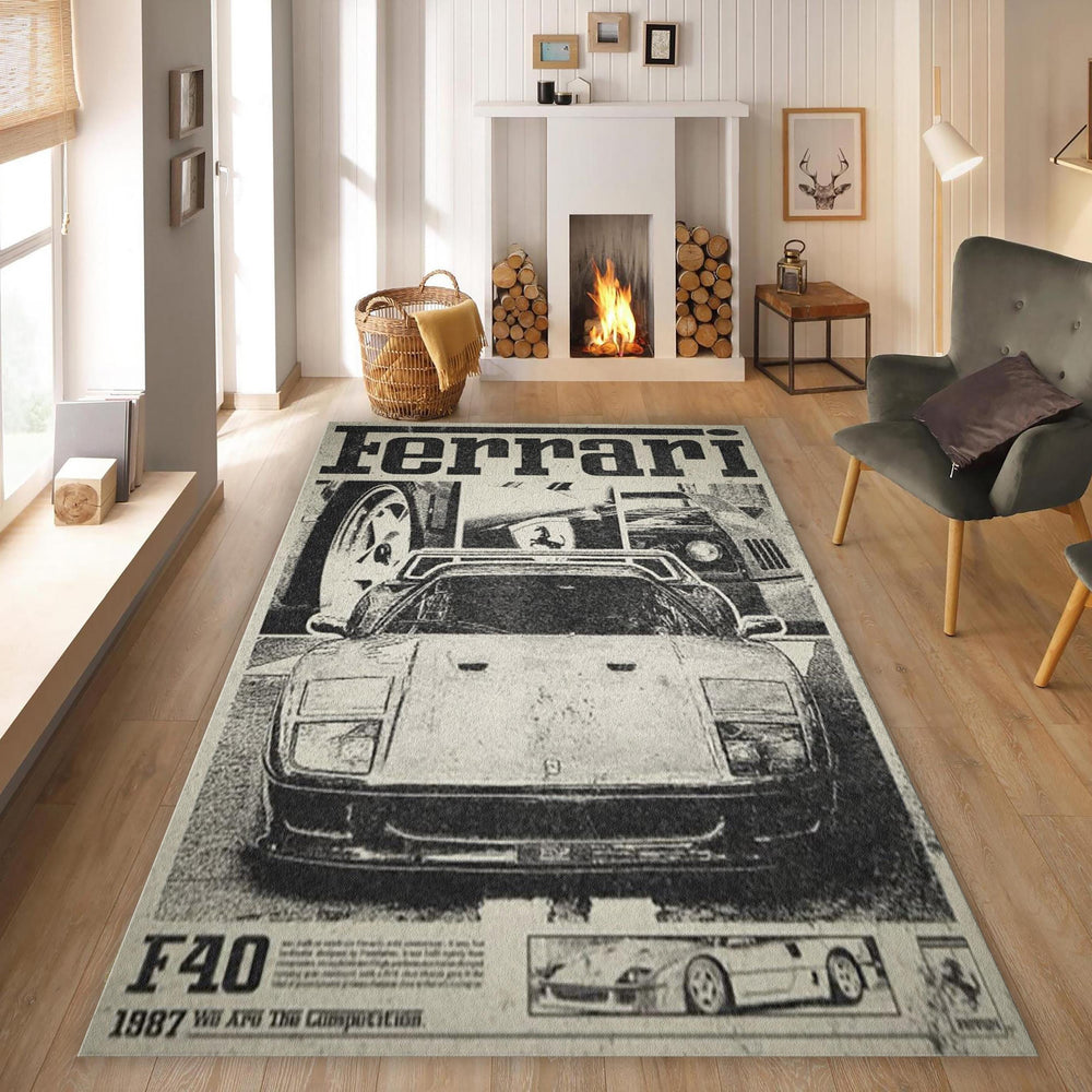 Ferrari F40 Rug, Living Room Rug