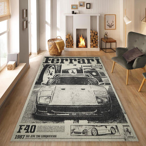 Ferrari F40 Rug, Living Room Rug