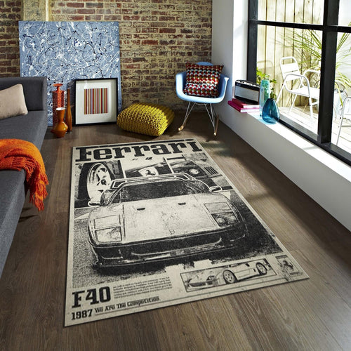Ferrari F40 Rug, Living Room Rug