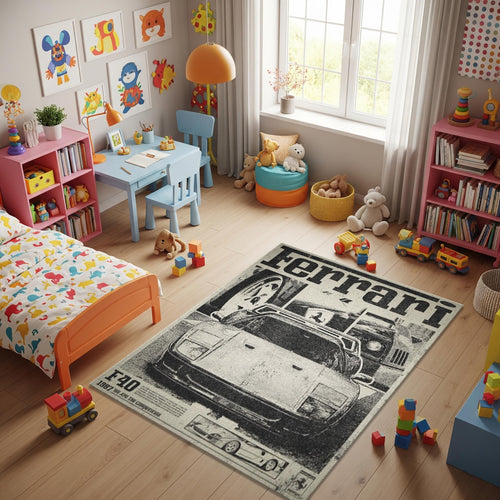 Ferrari F40 Rug, Living Room Rug