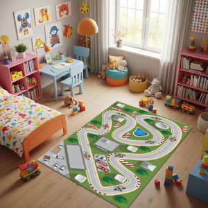 City Road Kids Play Rug, Nursery Decor