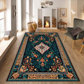 Oushak Turkish Kilim Rug, Abstract Forms Accent Carpet