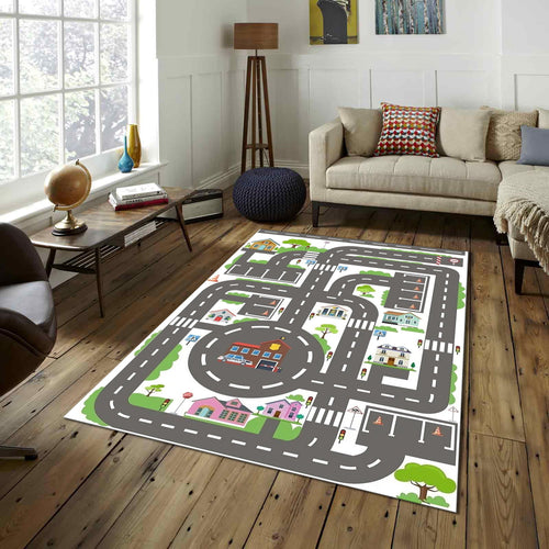 City Road Kids Play Rug, Nursery Decor