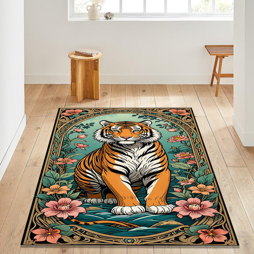 Tiger Rug Pink Rug Living Room Carpets Housewarming Gift Tibetian