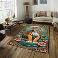 Tiger Rug Pink Rug Living Room Carpets Housewarming Gift Tibetian
