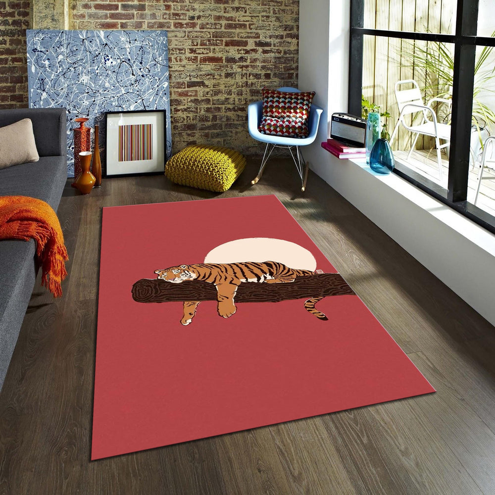 Tiger Rug Pink Rug Living Room Carpets Housewarming Gift Tibetian