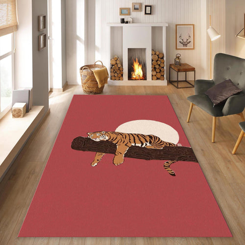 Tiger Rug Pink Rug Living Room Carpets Housewarming Gift Tibetian