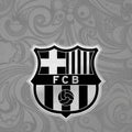 Barcelona Football Team Rug: Gray Soccerball Carpet for Kids