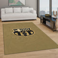 Barcelona Football Rug: Gold Theme Soccer Carpet, Gift for Fans