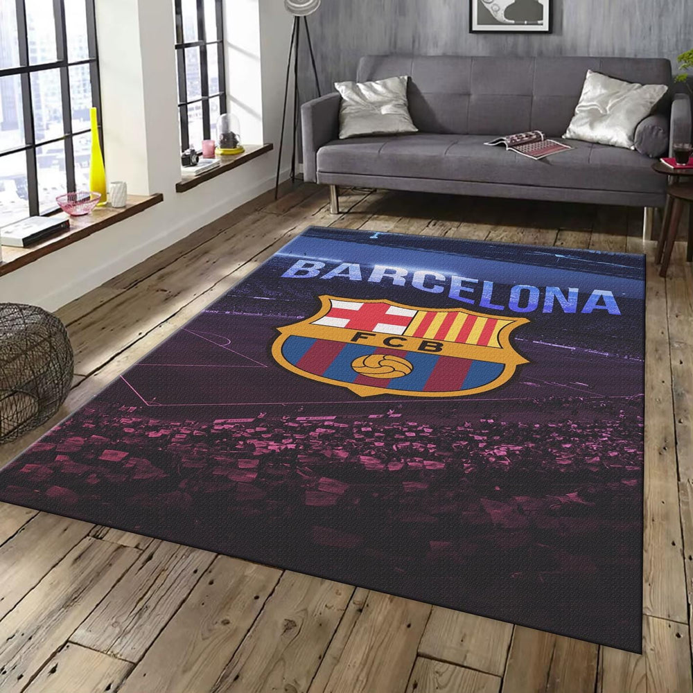 Barcelona Soccer Team Rug: Football Fan Gift