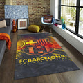 Barcelona Football Team Rug: Soccer Theme Carpet, Gift for Fans