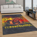 Barcelona Football Team Rug: Soccer Theme Carpet, Gift for Fans