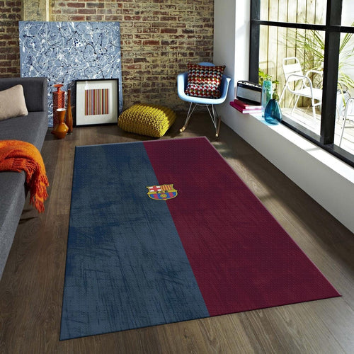 Barcelona Football Rug: Soccer Team Carpet, Sports Fan Gift