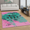 Barcelona Soccer Team Rug: Pink and Green Football Gift