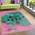 Barcelona Soccer Team Rug: Pink and Green Football Gift