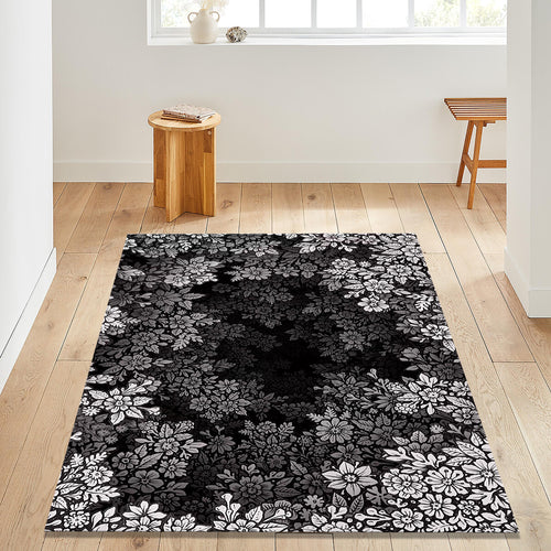Floral Rug Abstract rug Abstract Forms Accent Carpet Rothko Style