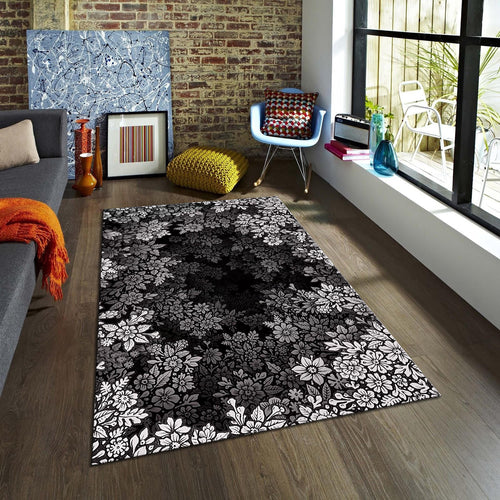 Floral Rug Abstract rug Abstract Forms Accent Carpet Rothko Style