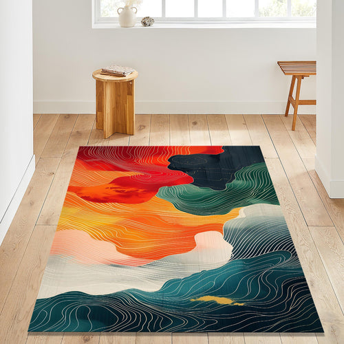 Abstract rug, Abstract Forms Accent Carpet