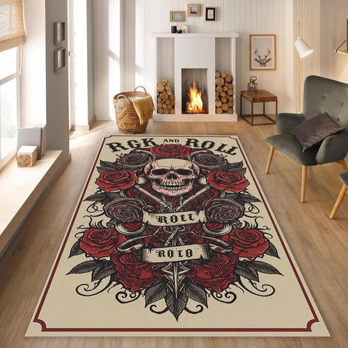 Guitar Rug Rock N Roll Music Music Rug Art Deco Rug Rock Bands