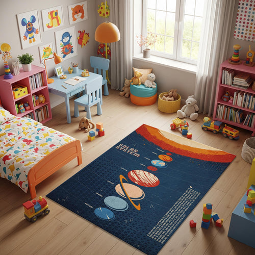 Planet Rug Kids Play Rug Nursery Decor Playground Carpet Kids Rug