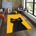 Cat Rug Abstract rug Non-Slip Washable Art Rug Rectangle Rug 8x10