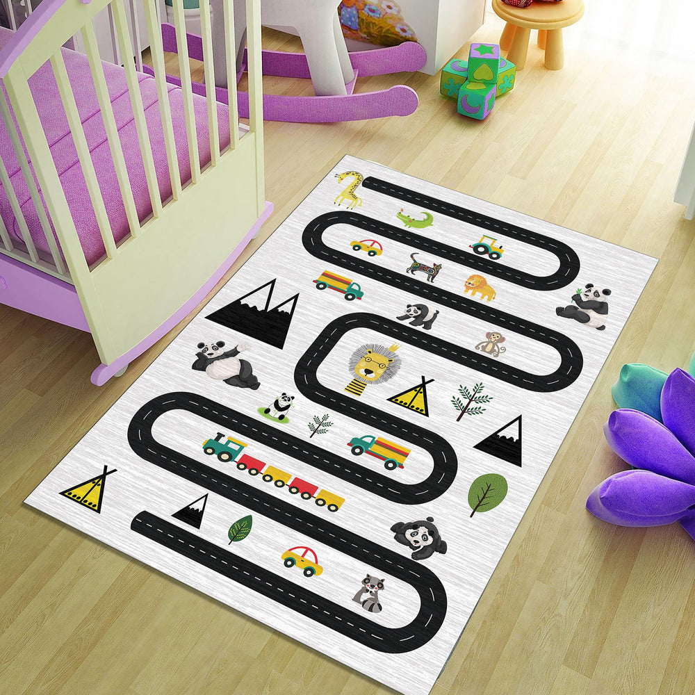 City Road Kids Play Rug, Nursery Decor, Road Playground