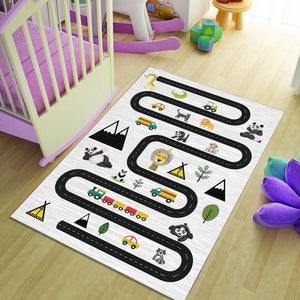 City Road Kids Play Rug, Nursery Decor, Road Playground